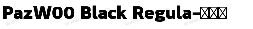 PazW00 Black Regula字体转换